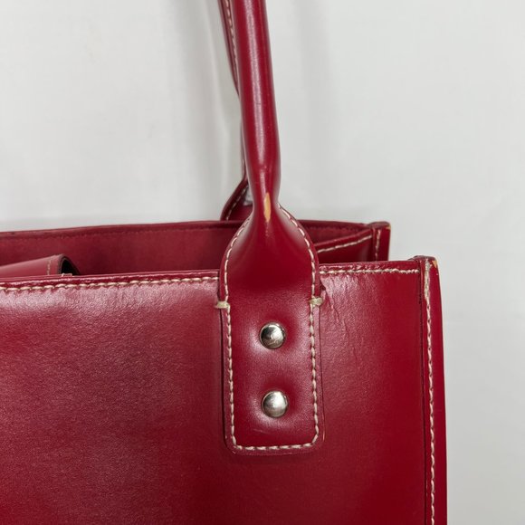 Wilson Leather Woman’s Purse Red Leather Shoulder Purse - Picture 10 of 11